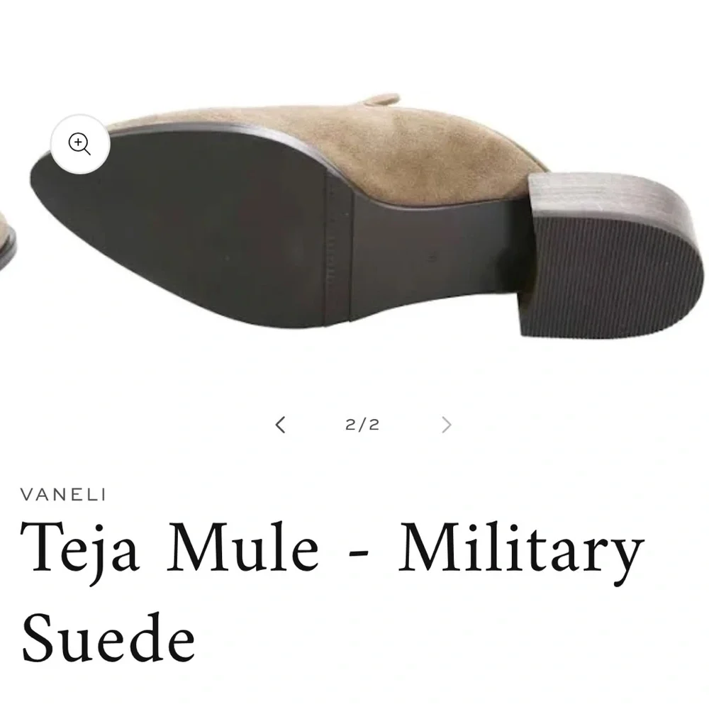Vaneli Teja Mule - Military Suede / Brown Suede Slip-On Shoes / Size 7 - Picture 10 of 12